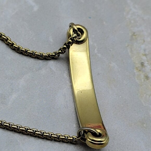 Michael Kors Logo Bar Chain Slider Bracelet Gold-Tone OS - Picture 9 of 13